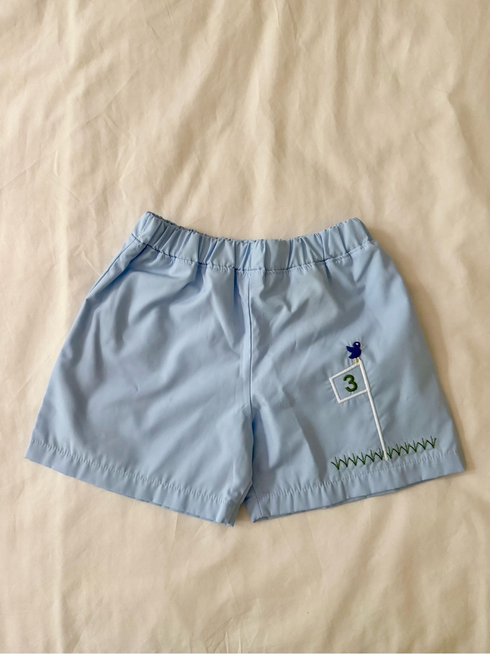 Beaufort Bonnet Light Blue Toddler Boy Embroidered Golf Shorts